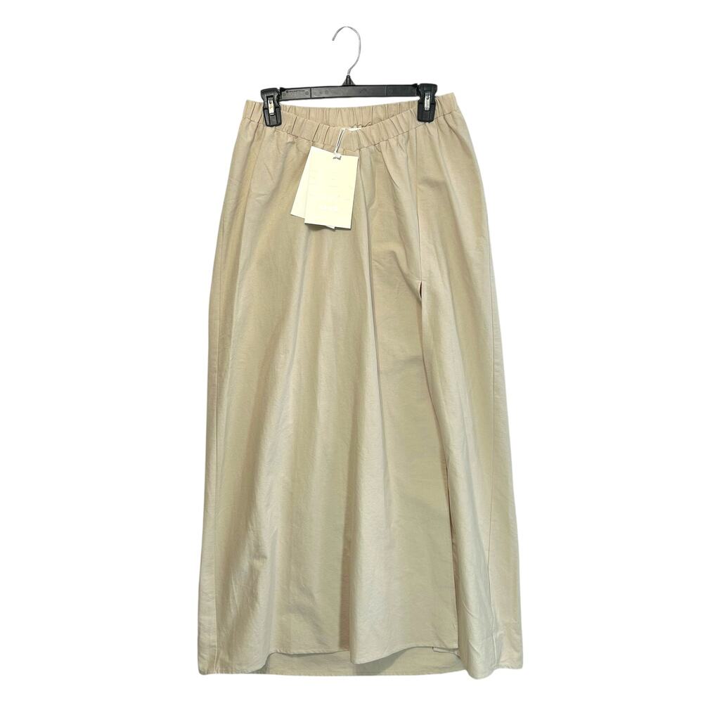 Sabo Levana Midi Skirt NWT Women's Sz M Beige Natural Breathable Minimalist - Picture 2 of 7